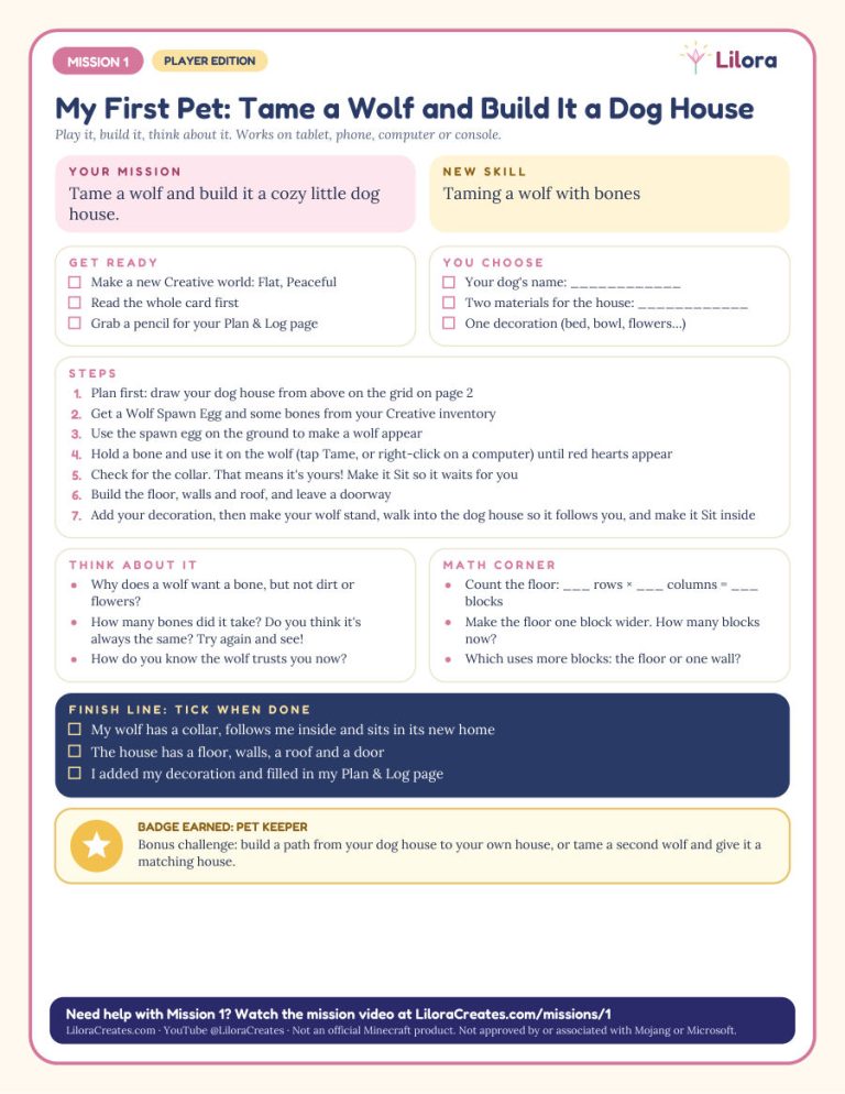 Sample page: Player Edition: mission card
