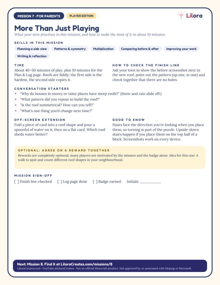 Sample page: Page for parents