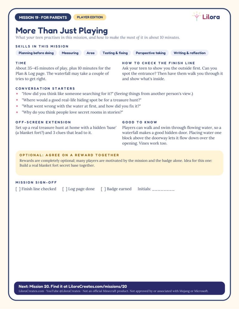 Sample page: Page for parents