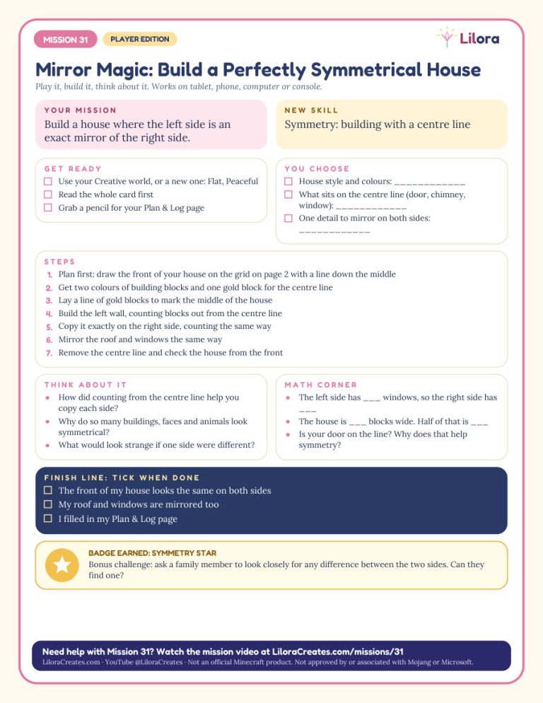 Sample page: Mission card