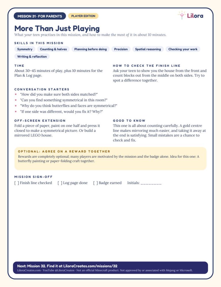 Sample page: Page for parents