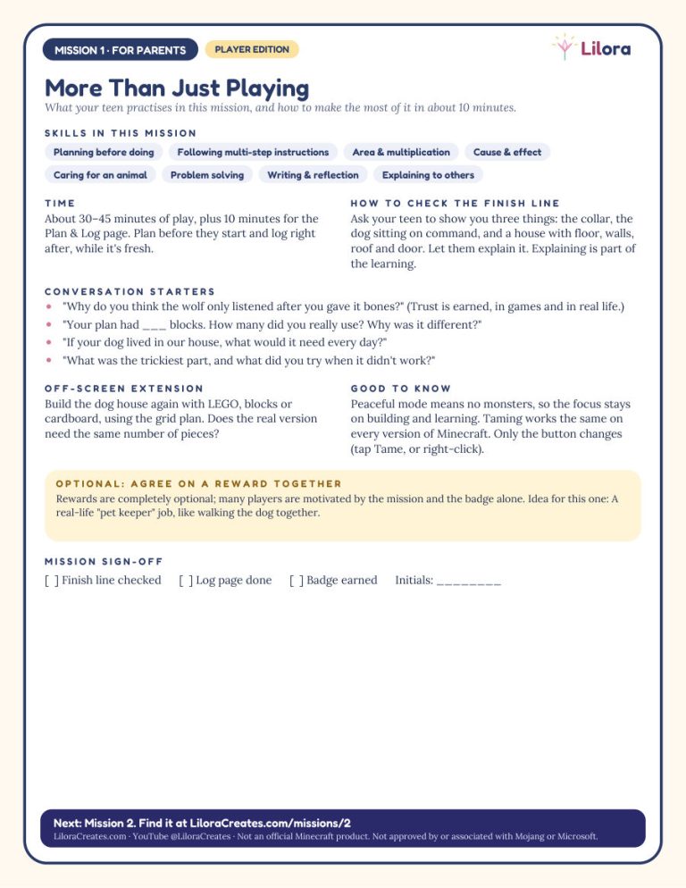 Sample page: Page for parents