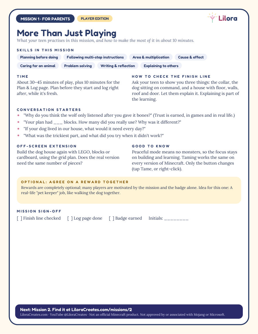 Sample page: Page for parents